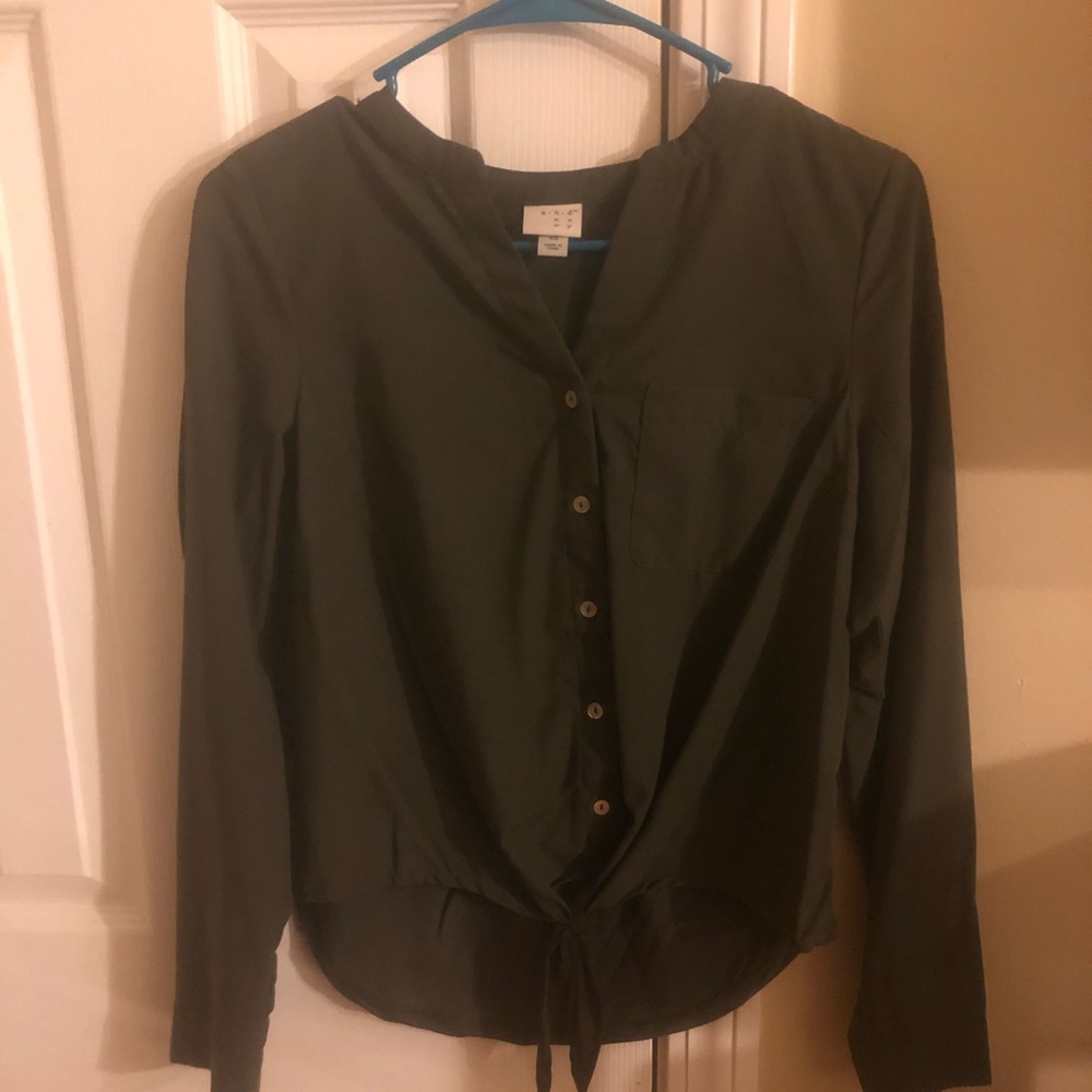 Olive Green Blouse